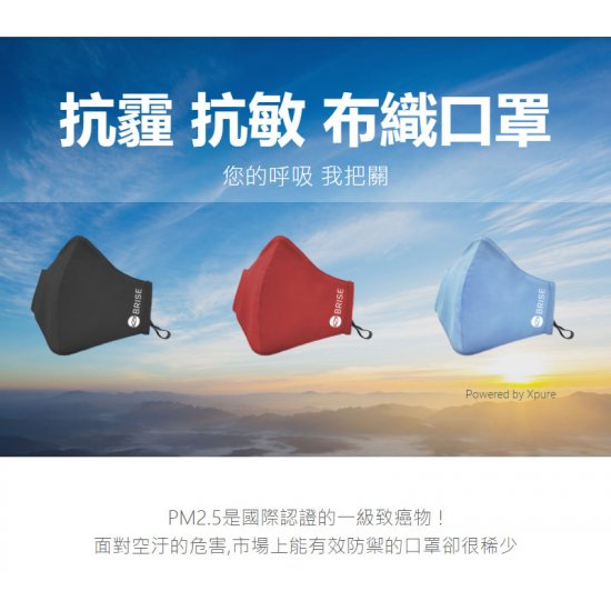 BR08 BRISE 抗霾抗敏布織口罩 天藍