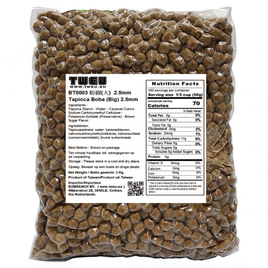 BT0003 Tapioca Boba (L) 2.5mm 3Kg