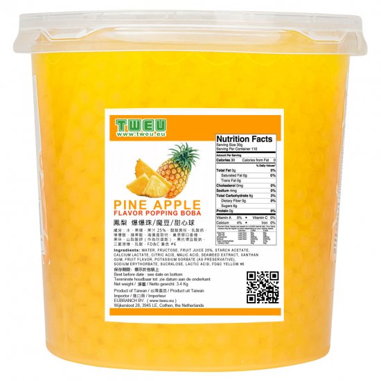BT0345 PineApple Popping Boba 3.4kg