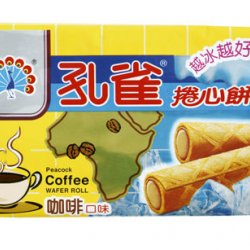 KO01 Peacock Waffer Roll Coffee Flavor