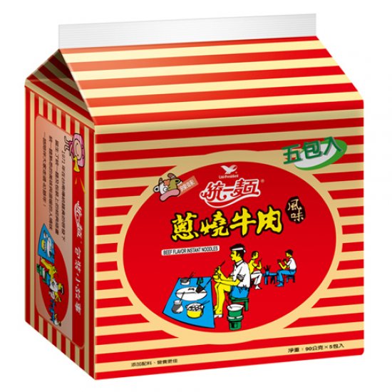 UP03 統一 蔥燒牛肉麵 90g 五包入