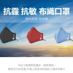 BR08 BRISE 抗霾抗敏布織口罩 天藍