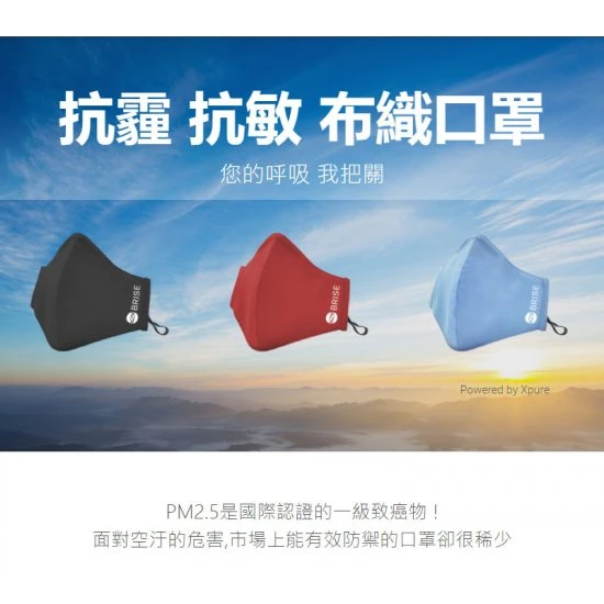 BR08 BRISE 抗霾抗敏布織口罩 天藍