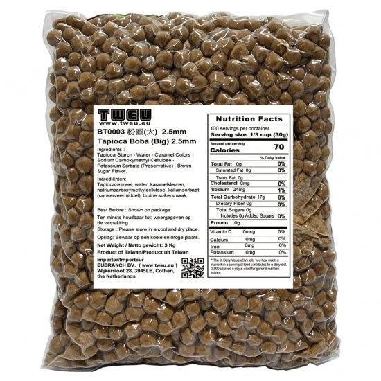BT0003 Tapioca Boba (L) 2.5mm 3Kg