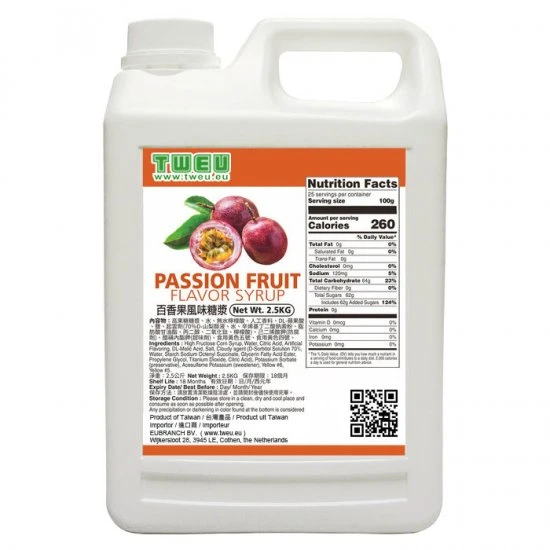 BT0504 Passion Fruit Flavor Syrup 2.5kg (Expired)
