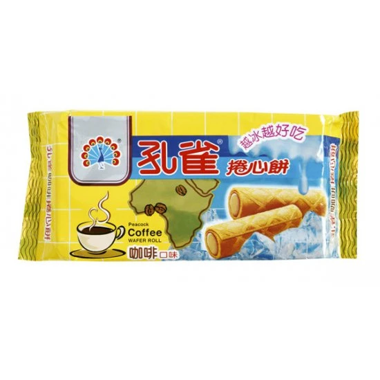 KO01 Peacock Waffer Roll Coffee Flavor