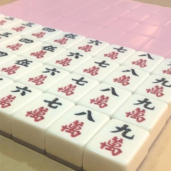 MJ02 台灣麻將 33mm 平面粉紅色