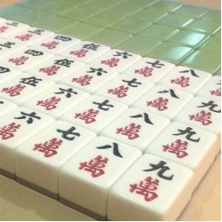 MJ05 台灣麻將 33mm 平面墨綠色