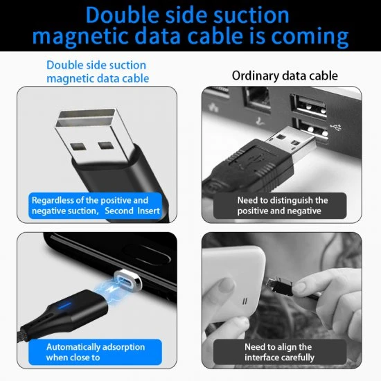 MP03 磁吸充電線 USB-C 黑色 1M